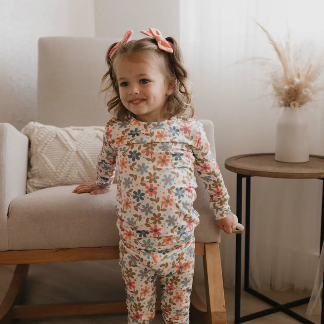 Fall Floral Toddler Bamboo Pajamas