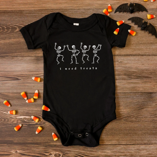 I Need Treats Baby Short Sleeve Bodysuit