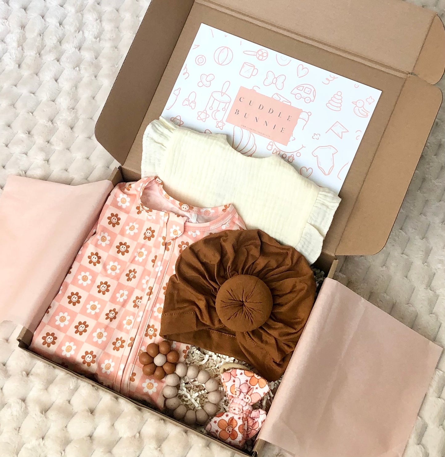 Boho Daisy Smiles Baby Gift Box