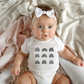 Boho Black Rainbows Baby Short Sleeve Bodysuit