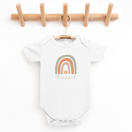 Thankful Rainbow Baby Short Sleeve Bodysuit