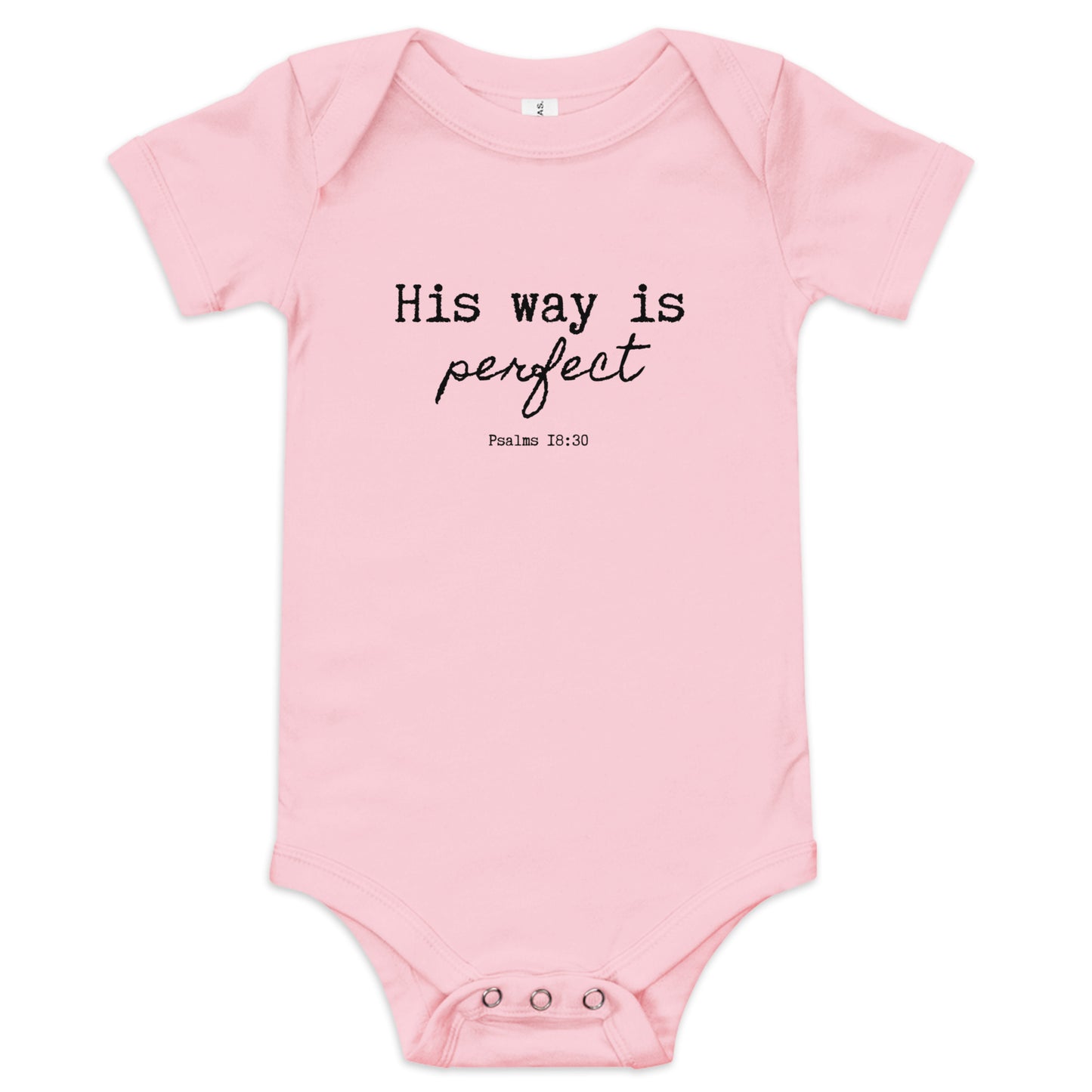 His Way is Perfect Baby Short Sleeve Bodysuit (multiple colors available)