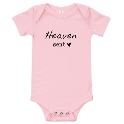 Heaven Sent Baby Short Sleeve Bodysuit (multiple colors available)