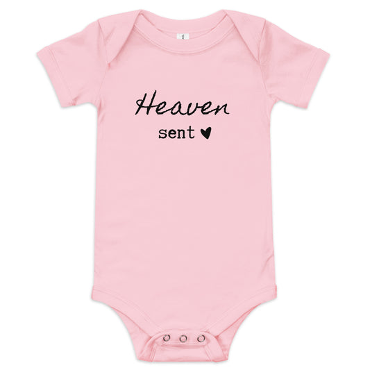 Heaven Sent Baby Short Sleeve Bodysuit (multiple colors available)