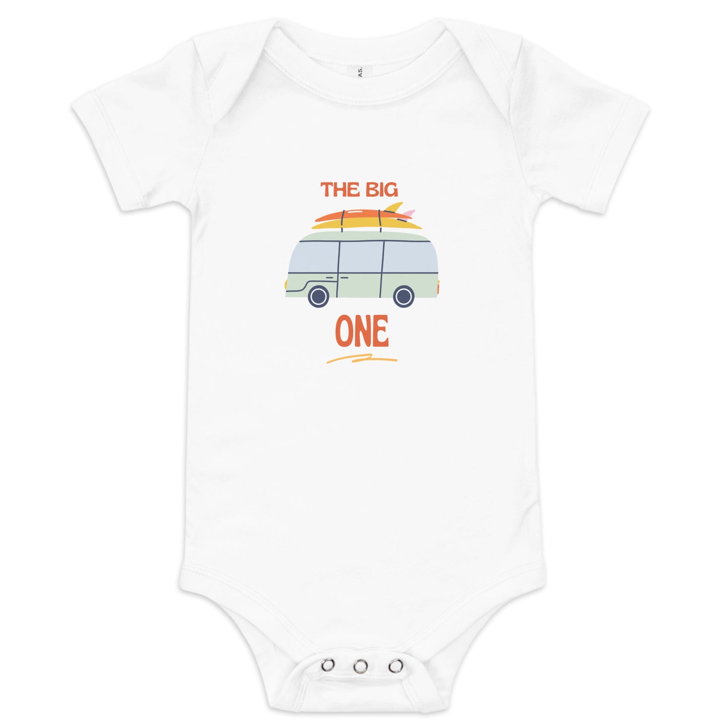 The Big One Baby Short Sleeve Bodysuit - Surfing Van