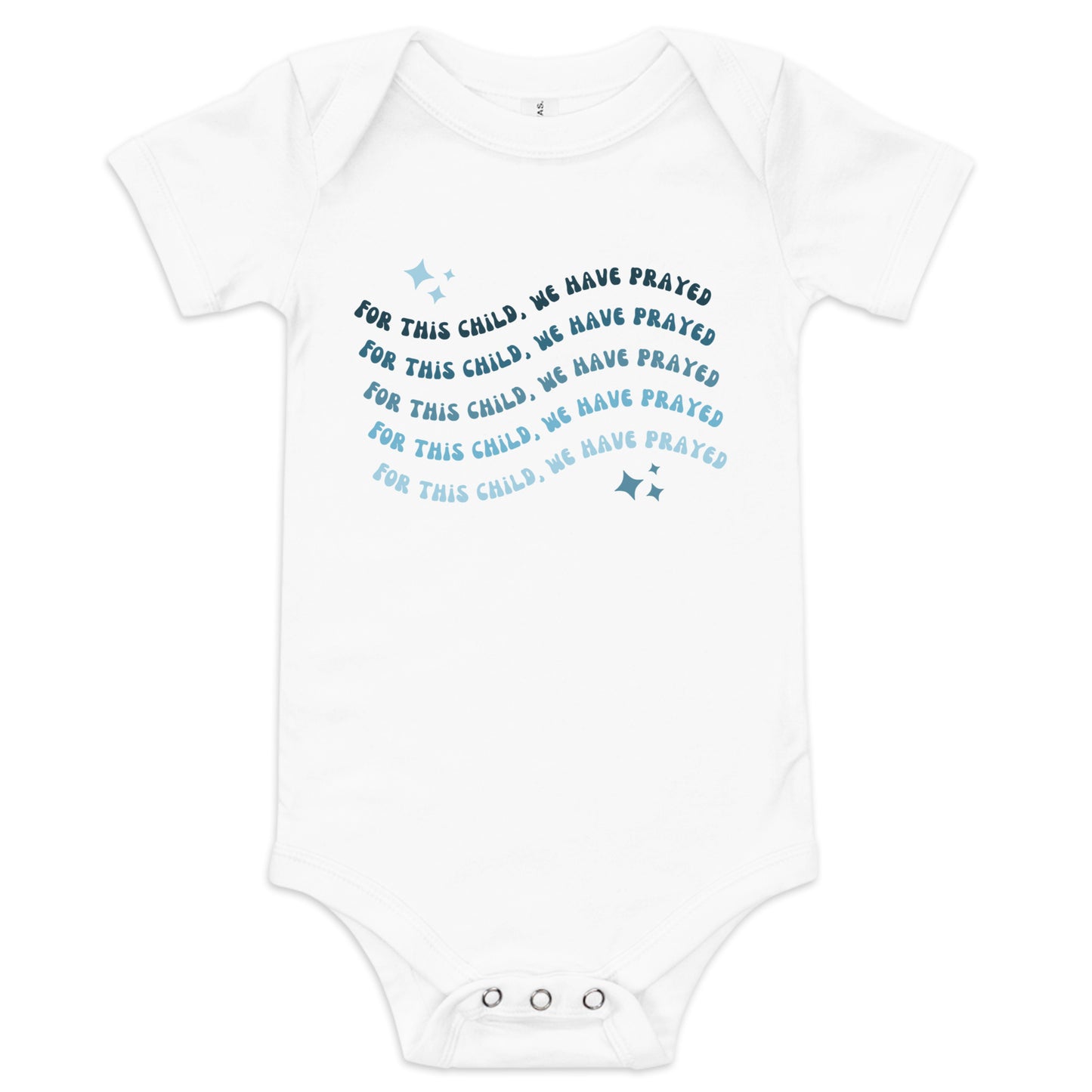 For This Child We Have Prayed Rainbow Baby Short Sleeve Bodysuit