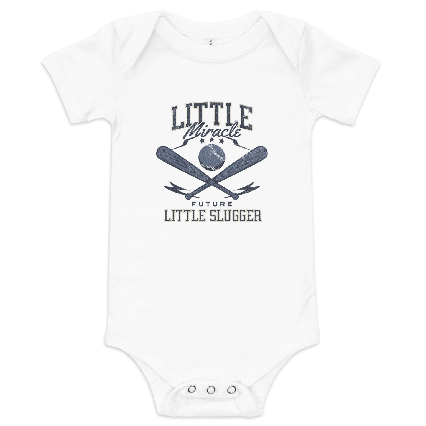 Little Miracle Future Little Slugger Baby Short Sleeve Bodysuit