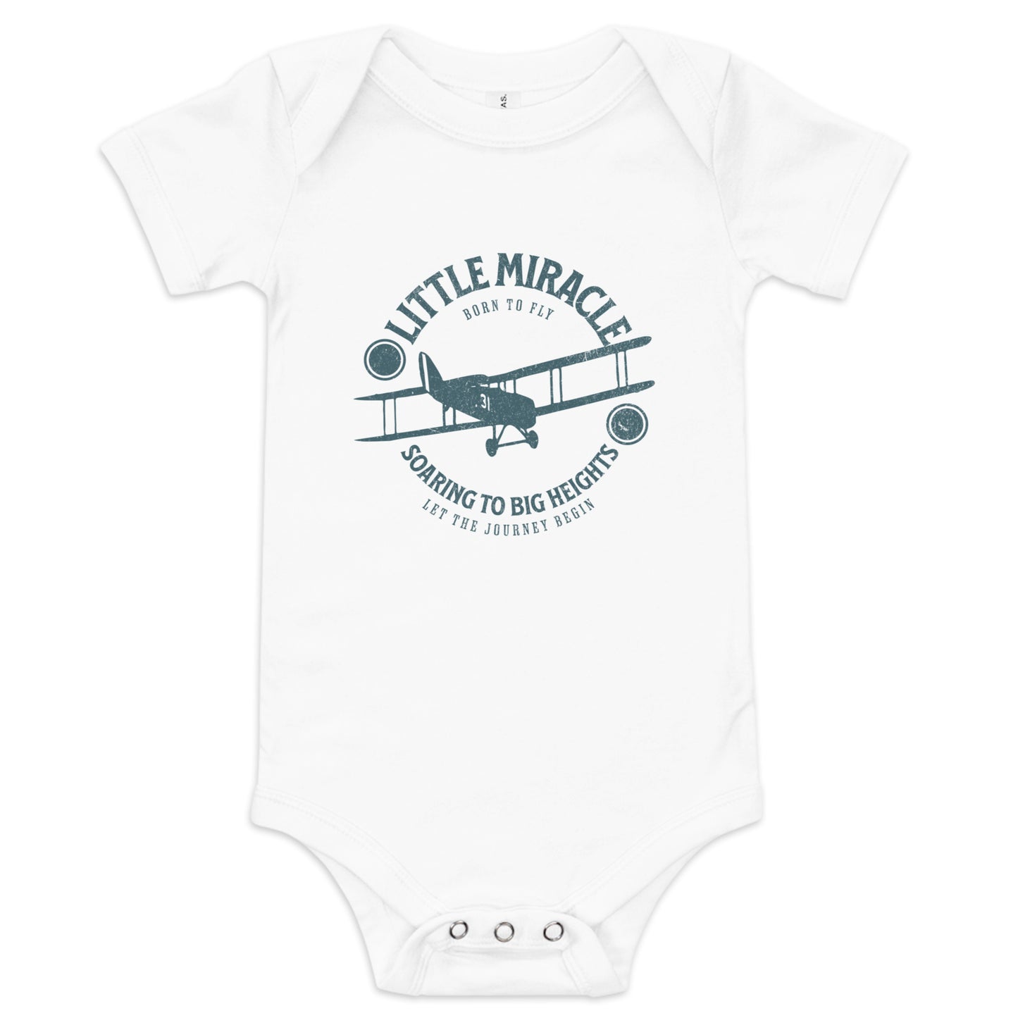 Little Miracle Soaring to Big Heights Baby Short Sleeve Bodysuit