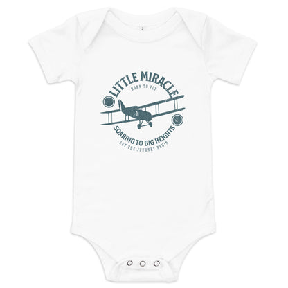 Little Miracle Soaring to Big Heights Baby Short Sleeve Bodysuit