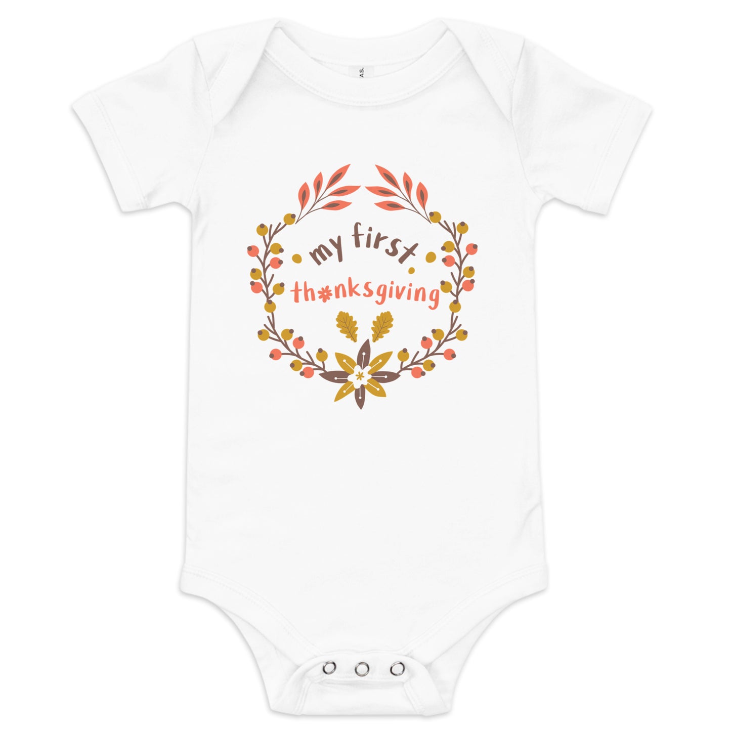 My First Thanksgiving Baby Short Sleeve Bodysuit