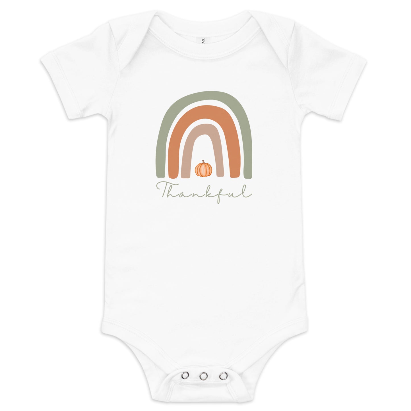 Thankful Rainbow Baby Short Sleeve Bodysuit