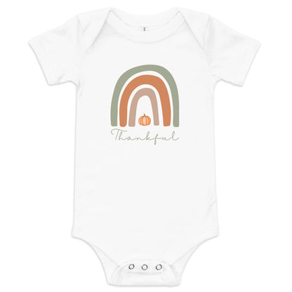 Thankful Rainbow Baby Short Sleeve Bodysuit