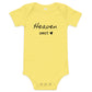 Heaven Sent Baby Short Sleeve Bodysuit (multiple colors available)