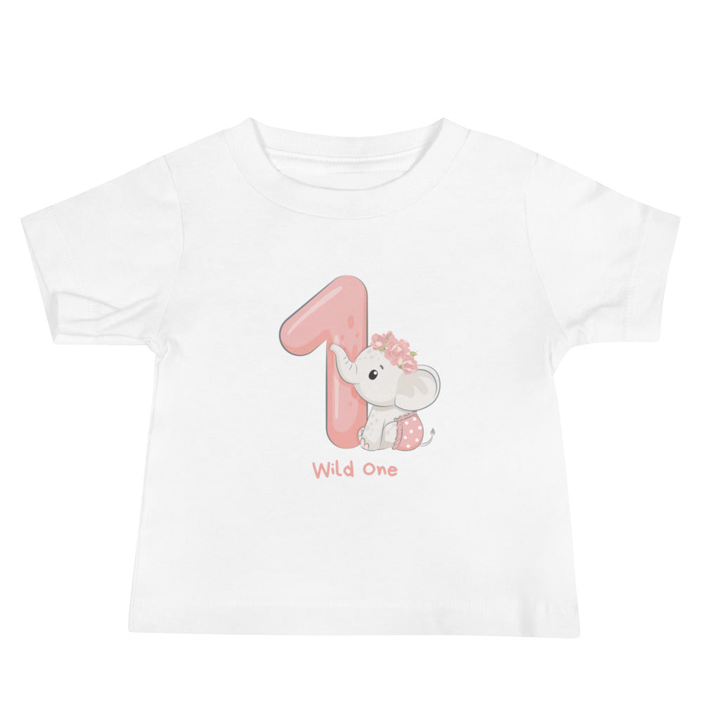 Wild One Elephant Baby Short Sleeve Tee