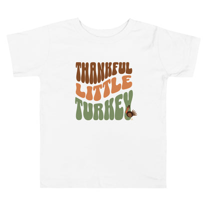 Thankful Little Turkey Toddler Short Sleeve Tee