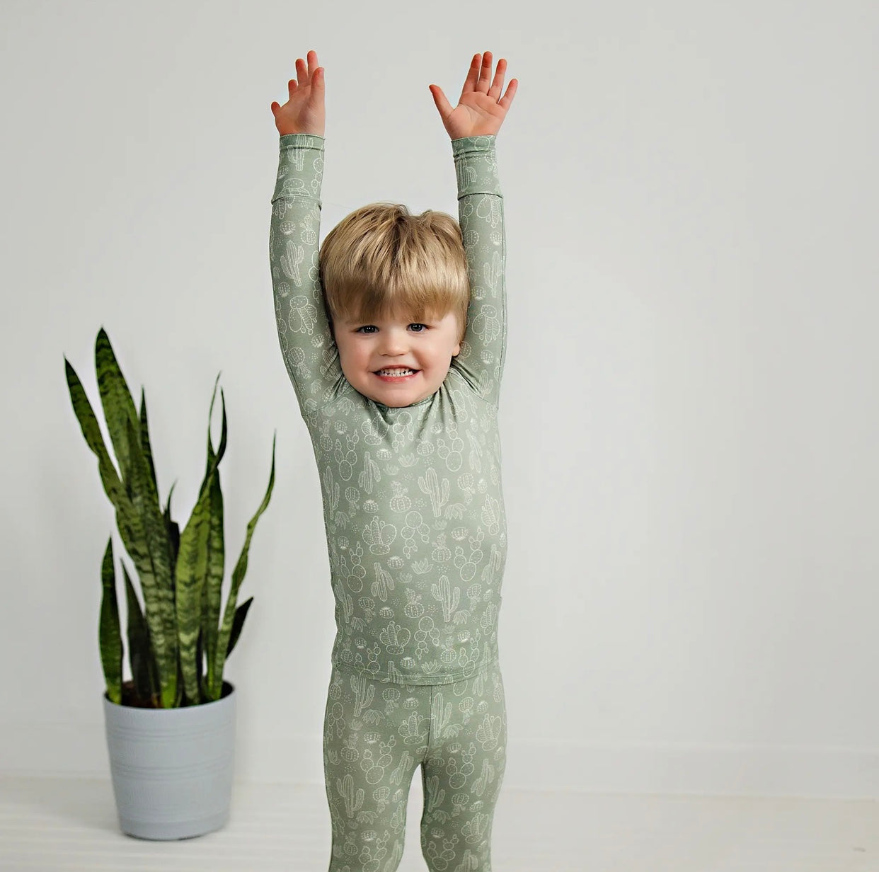 Cactus Toddler Bamboo Pajama Set Cuddle Bunnie